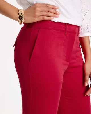 Emme Sateen Straight Capri Pants click to view larger image.
