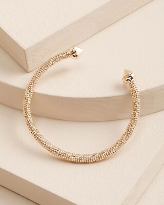 Goldtone Mesh Bangle Bracelet