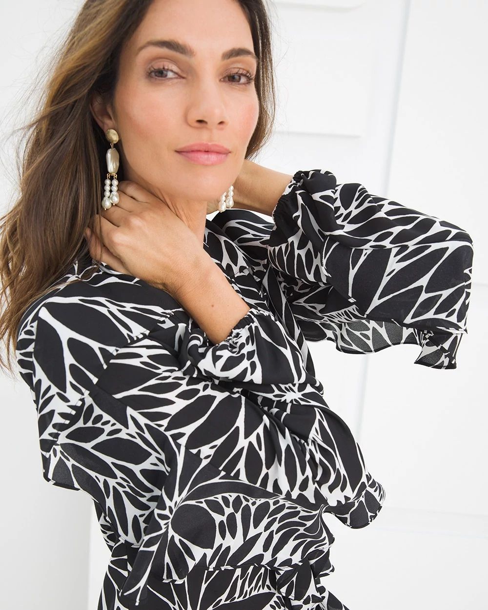 Black Label Ruffle Blouse