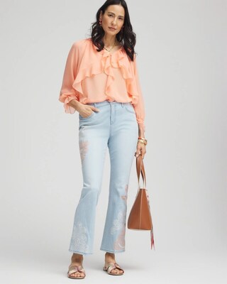 So Slimming® Kick Flare Girlfriend Jeans click to view larger image.