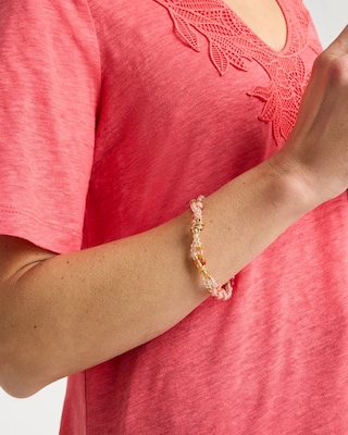 Aventurine Jade Stone Stretch Bracelet click to view larger image.