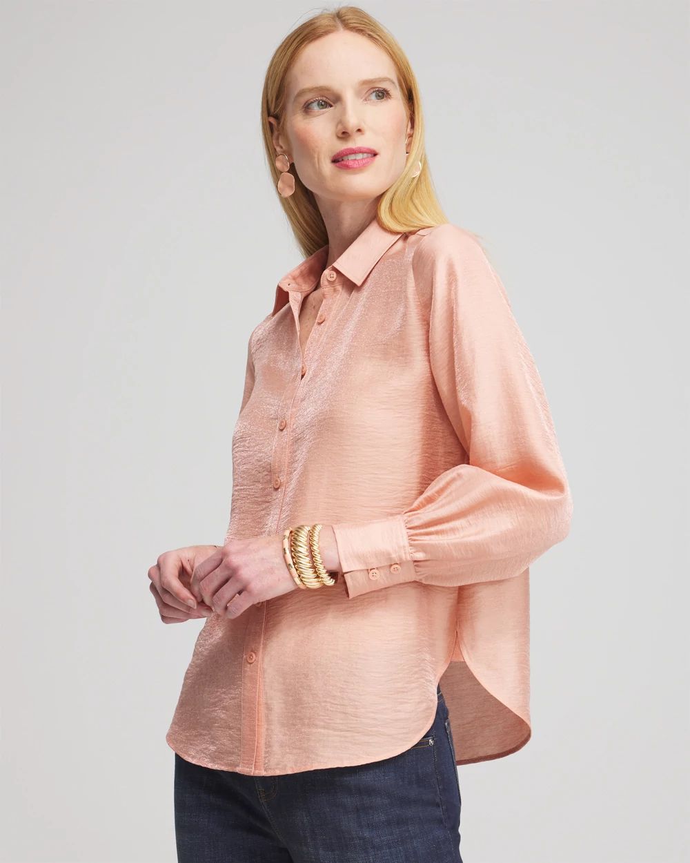 Shimmery Long Sleeve Shirt