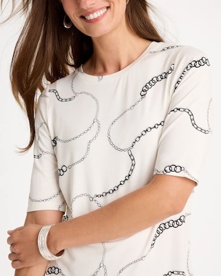 Touch of Cool™ Elbow Sleeve Tee click to view larger image.