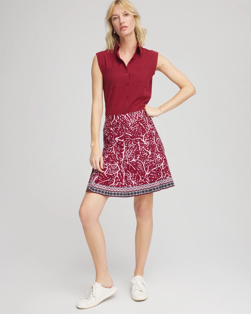 Zenergy® UPF Pleated Floral Skort