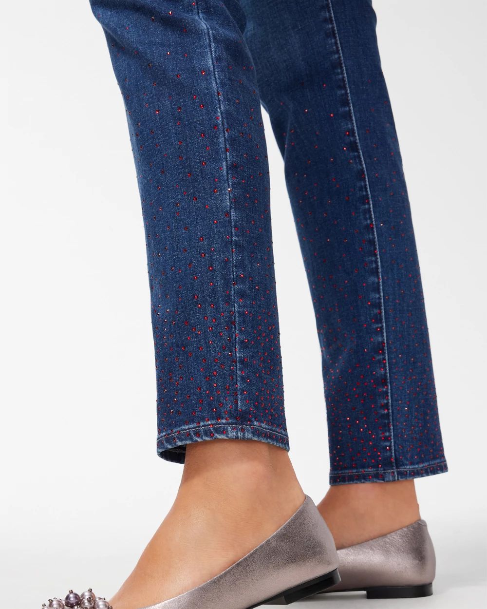 Petite Scattered Stone Pull-on Jeggings