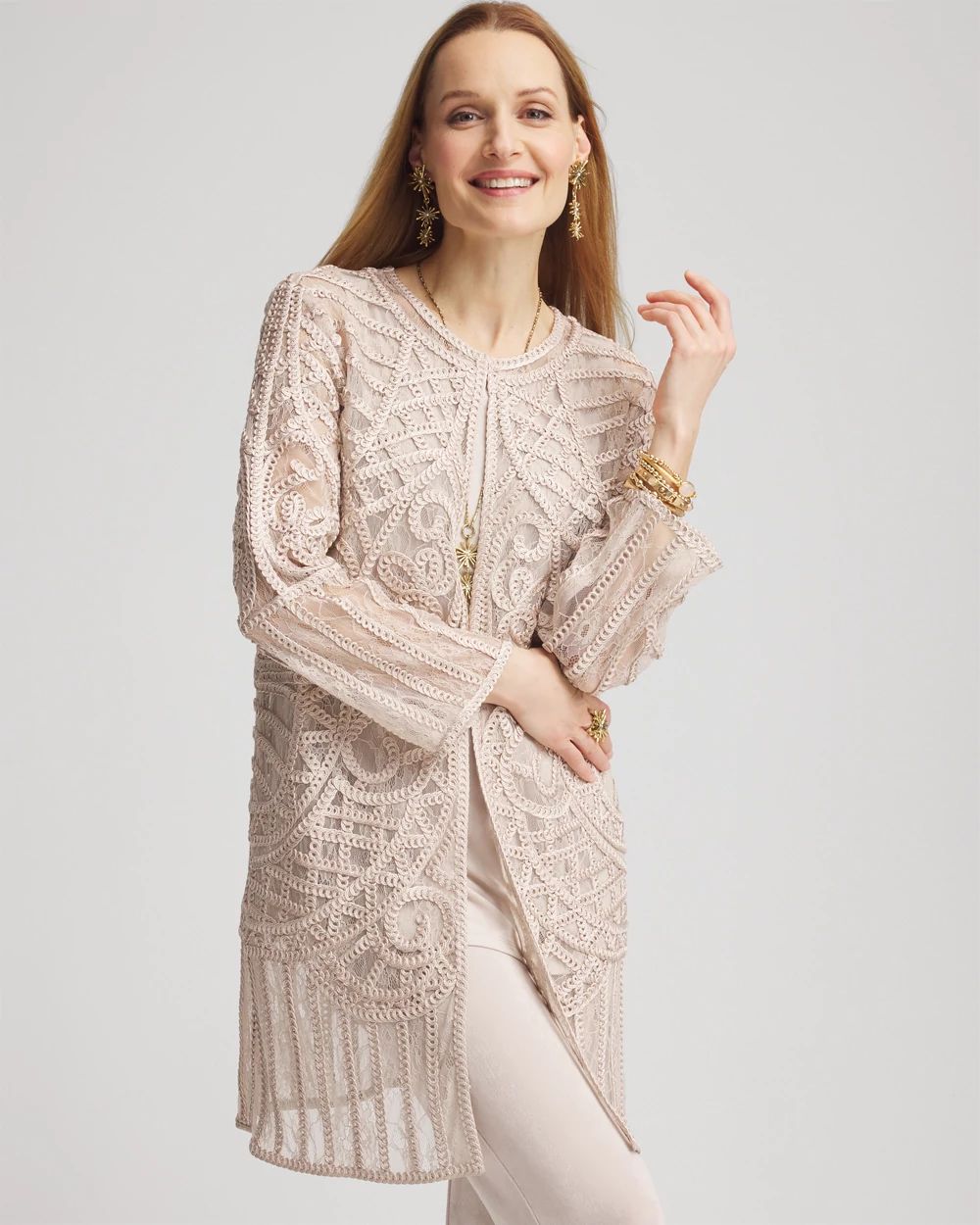 Travelers™ Collection Embroidered Lace  Jacket click to view larger image.