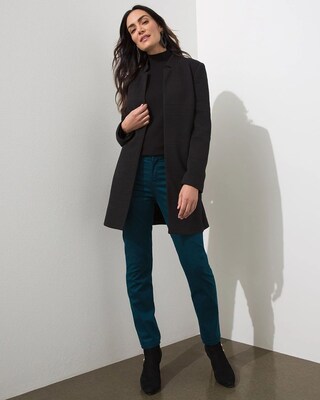 Jacquard Textured Knit Blazer