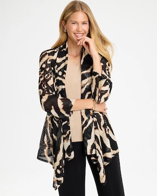Travelers™ Safari Wheat Mesh Cardigan click to view larger image.