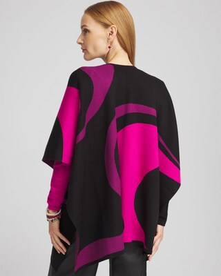 Colorblock Swirl Ruana click to view larger image.