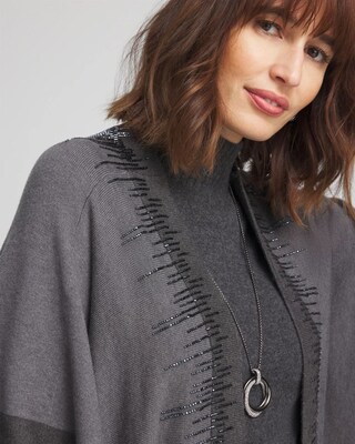 Embellished Colorblock Ruana click to view larger image.
