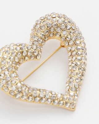 Pavé Heart Brooch