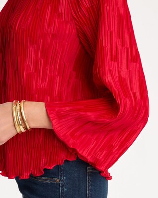 Pleated Flare Sleeve Top click to view larger image.