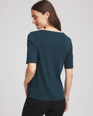 Pima Cotton Henley Tee click to view larger image.