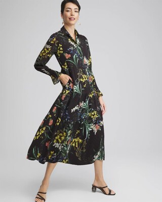 Floral Jacquard Tiered Dress