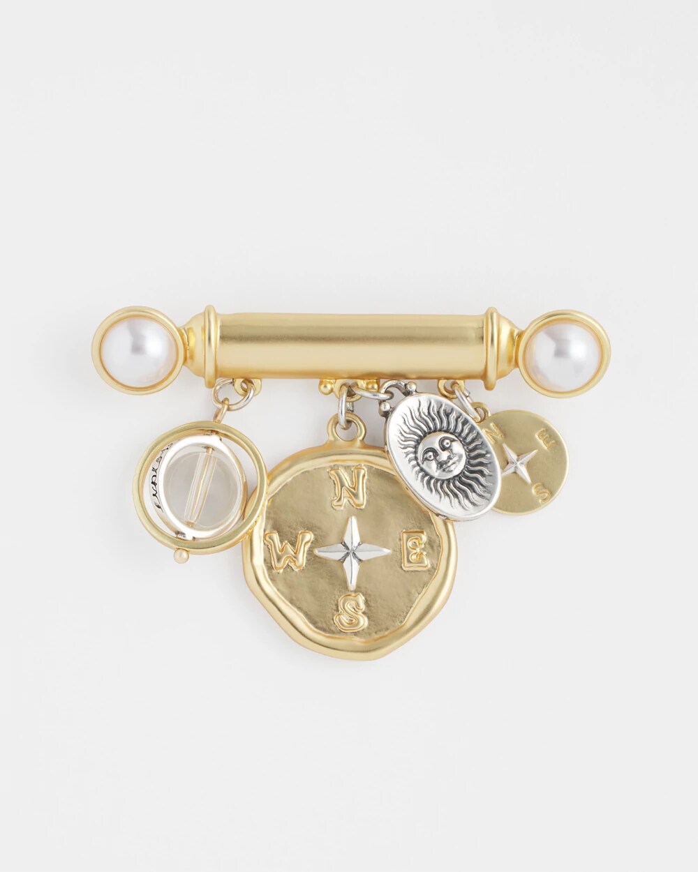 Gold-Tone Bar Compass Brooch | Chico's