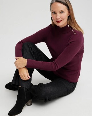 ECOVERO Mock Neck Sweater click to view larger image.