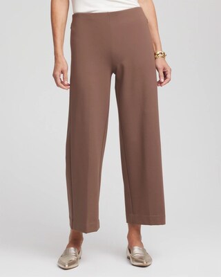 Juliet Slim Wide-Leg Cropped Pants
