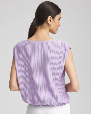 Pleated Bubble-Hem Tee click to view larger image.