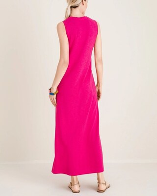 Cotton-Blend Slub Maxi Dress