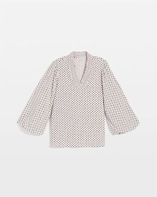 Bubble-Sleeve Smocked Top click to view larger image.