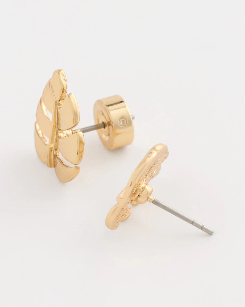 Palm Frond Stud Earrings click to view larger image.