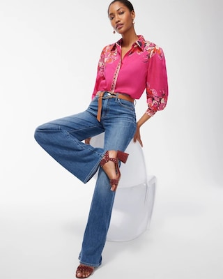 Floral Drama Sleeve Shirt click to view larger image.