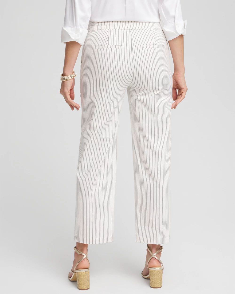 Emme Striped Sailor Straight Crops click to view larger image.