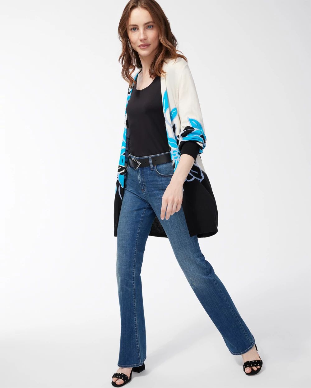 Jacquard Cool Floral Cardigan