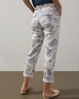 Charmed Twill Floral Ankle Pants