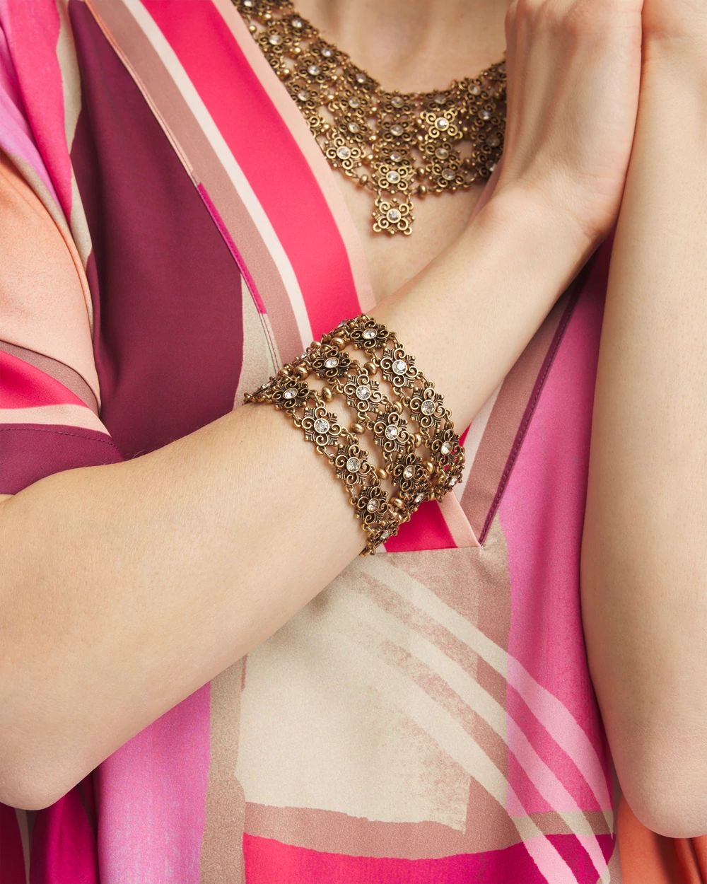 Sparkle Lace Cuff Bracelet