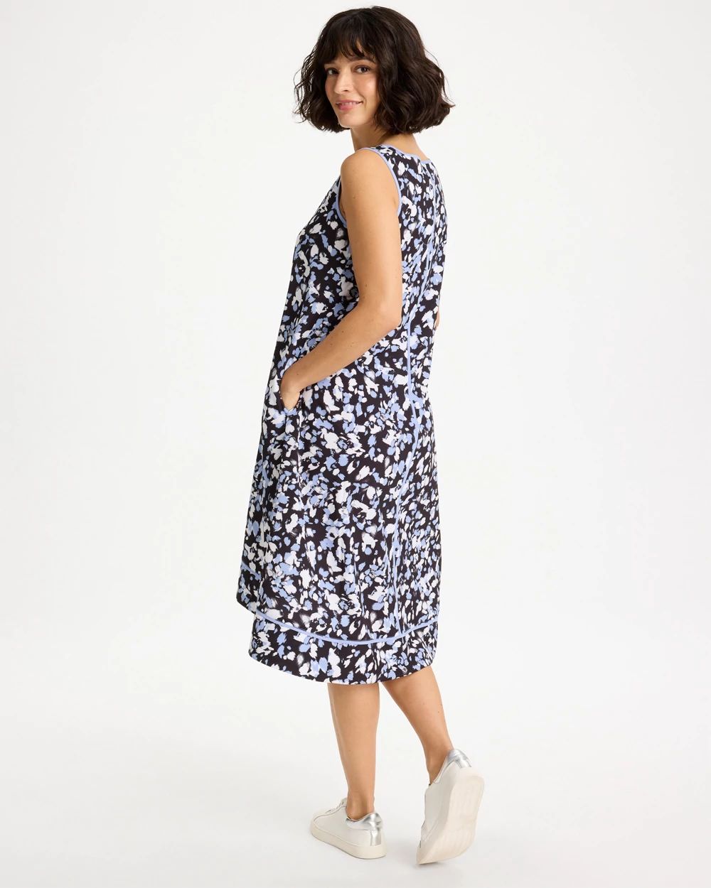 Zenergy® UPF Posh Dots Midi Dress click to view larger image.