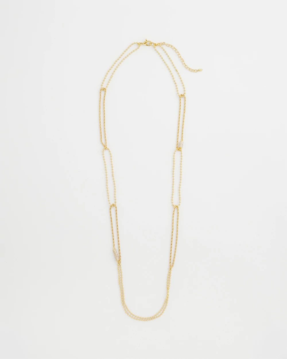 Long Gold Ball Chain Single Strand