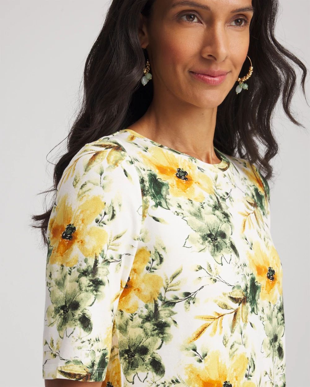 Touch of Cool™ Elbow-Sleeve Perfect Tee