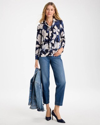 Floral Tie-Neck Tunic click to view larger image.
