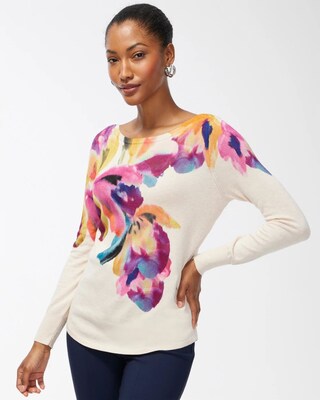 Floral Pullover Sweater