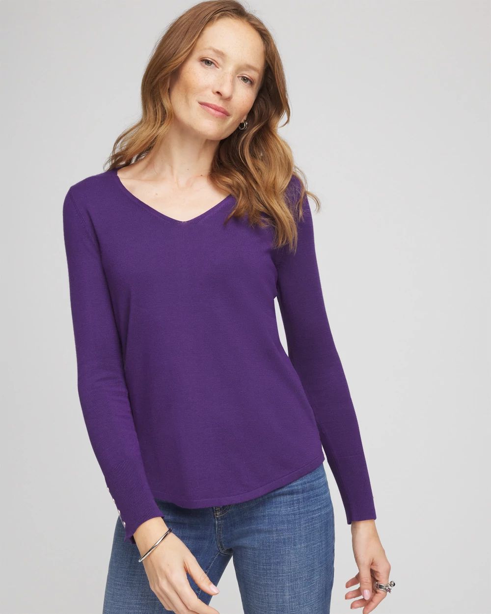 Ella V-Neck Pullover Sweater