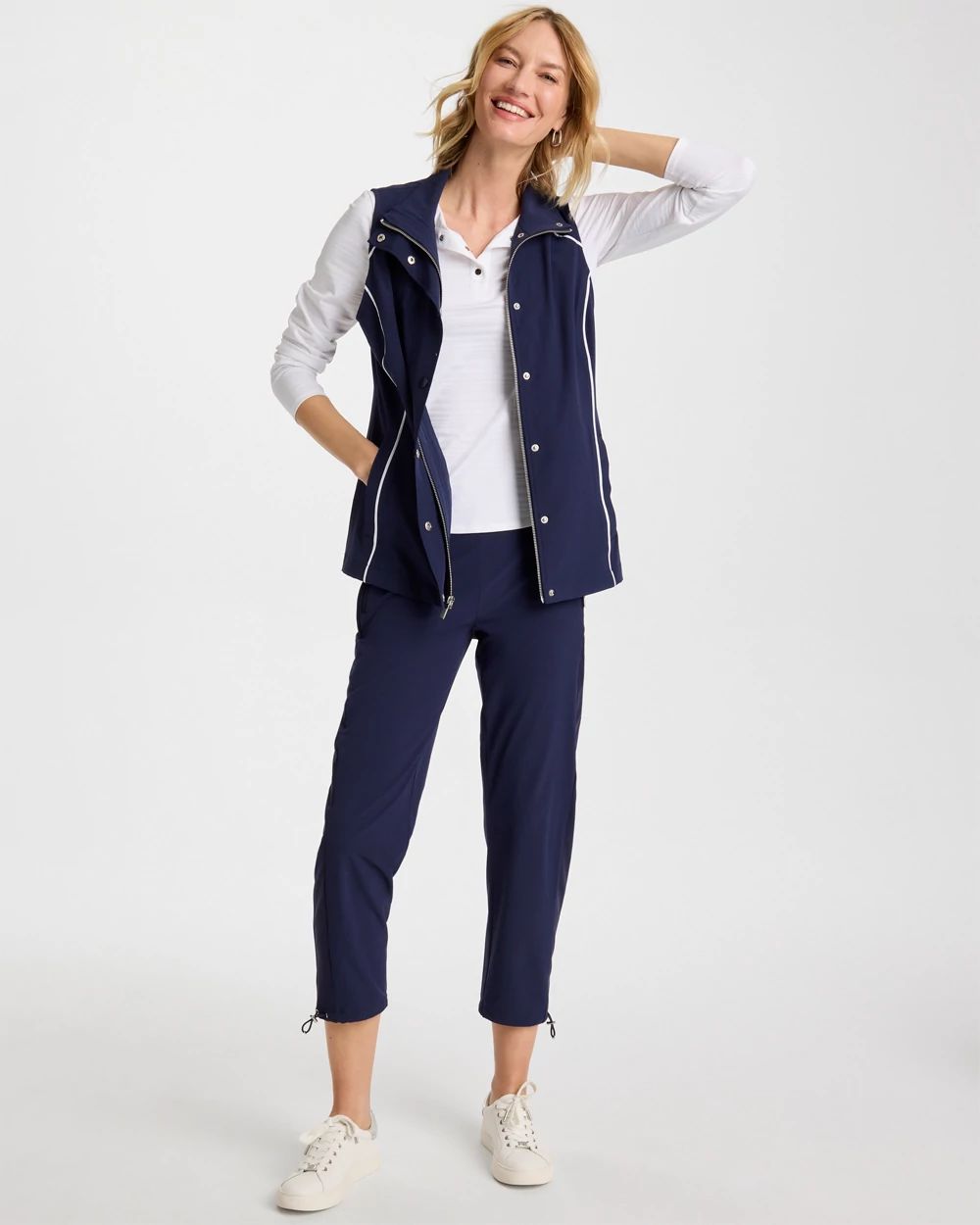 Zenergy® UPF Shadow Stripe Polo click to view larger image.