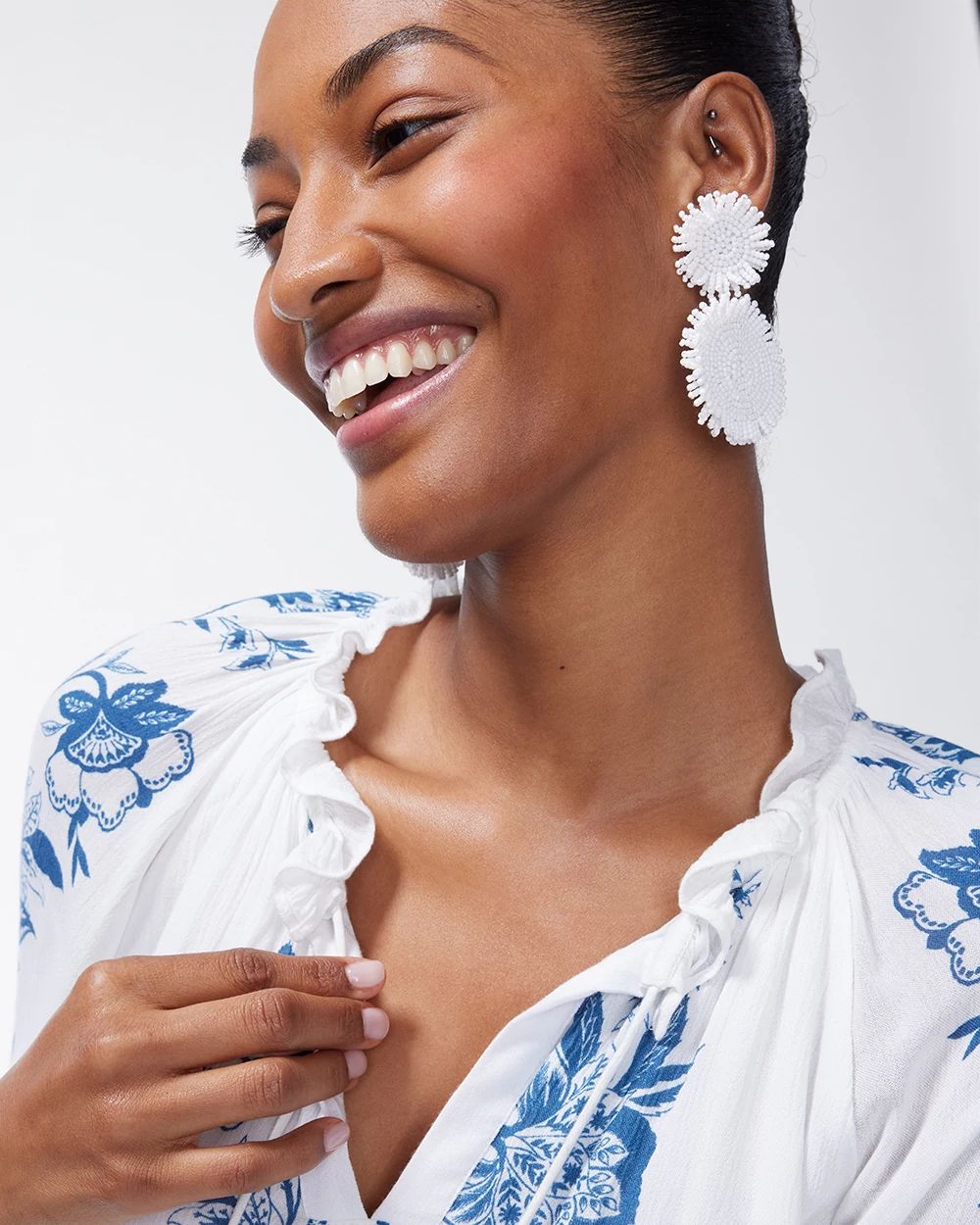 Floral Blouson Maxi Dress