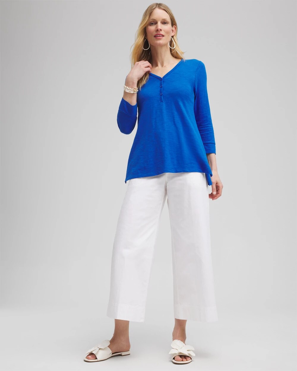 Henley Side Slit Tunic