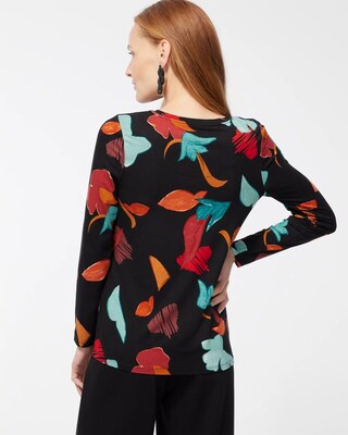 Touch of Cool Abstract Print Layering Tee