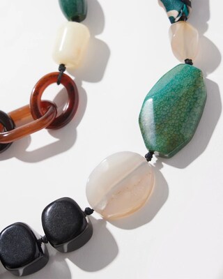 Adjustable Beaded Scarf Necklace
