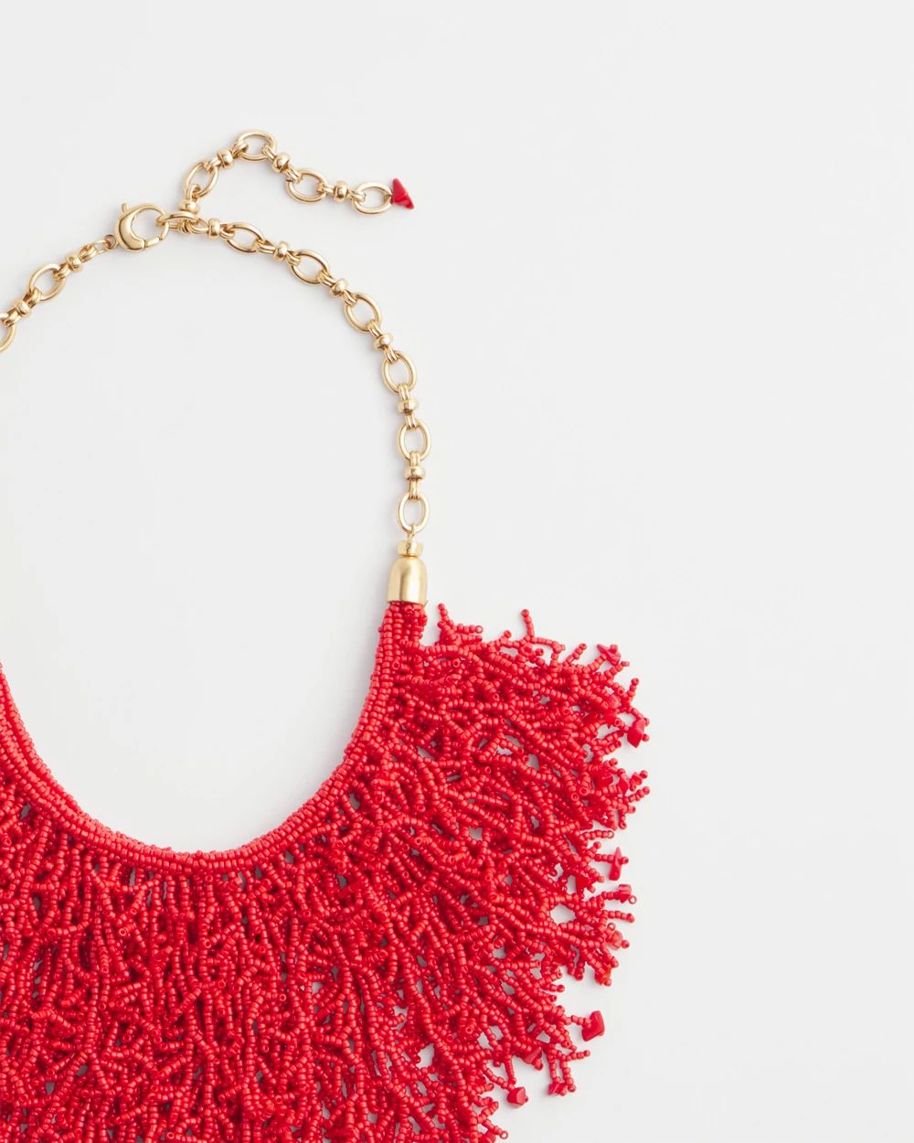 Chico's Originals Coral Seed Bead Necklace