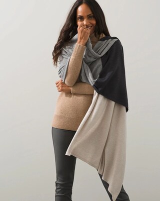 Cashmere-Wool Blend Travel Wrap