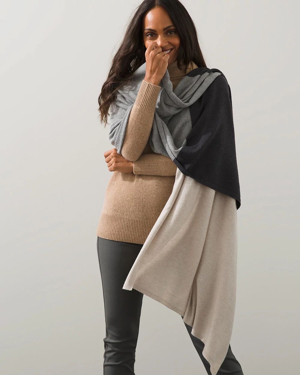 Cashmere-Wool Blend Travel Wrap