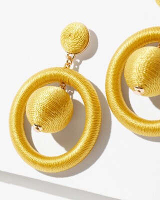 Yellow Drop Hoops