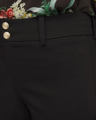 Trapunto Straight Leg Cropped Pants click to view larger image.