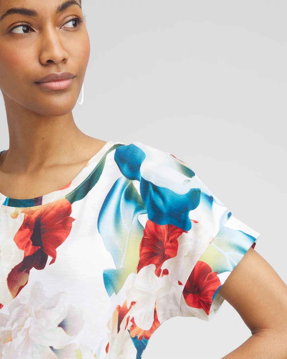 ® Floral Drop Shoulder Tee