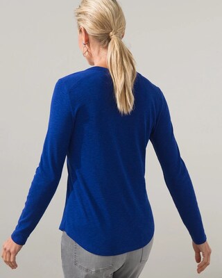 Ribbed Long Sleeve Slub Tee