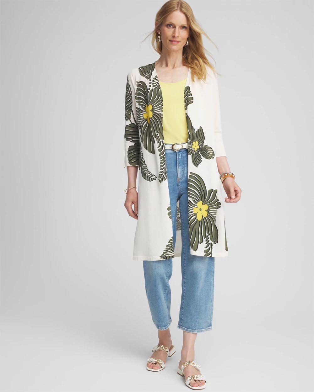 Summer Romance Botanical Maxi Cardigan