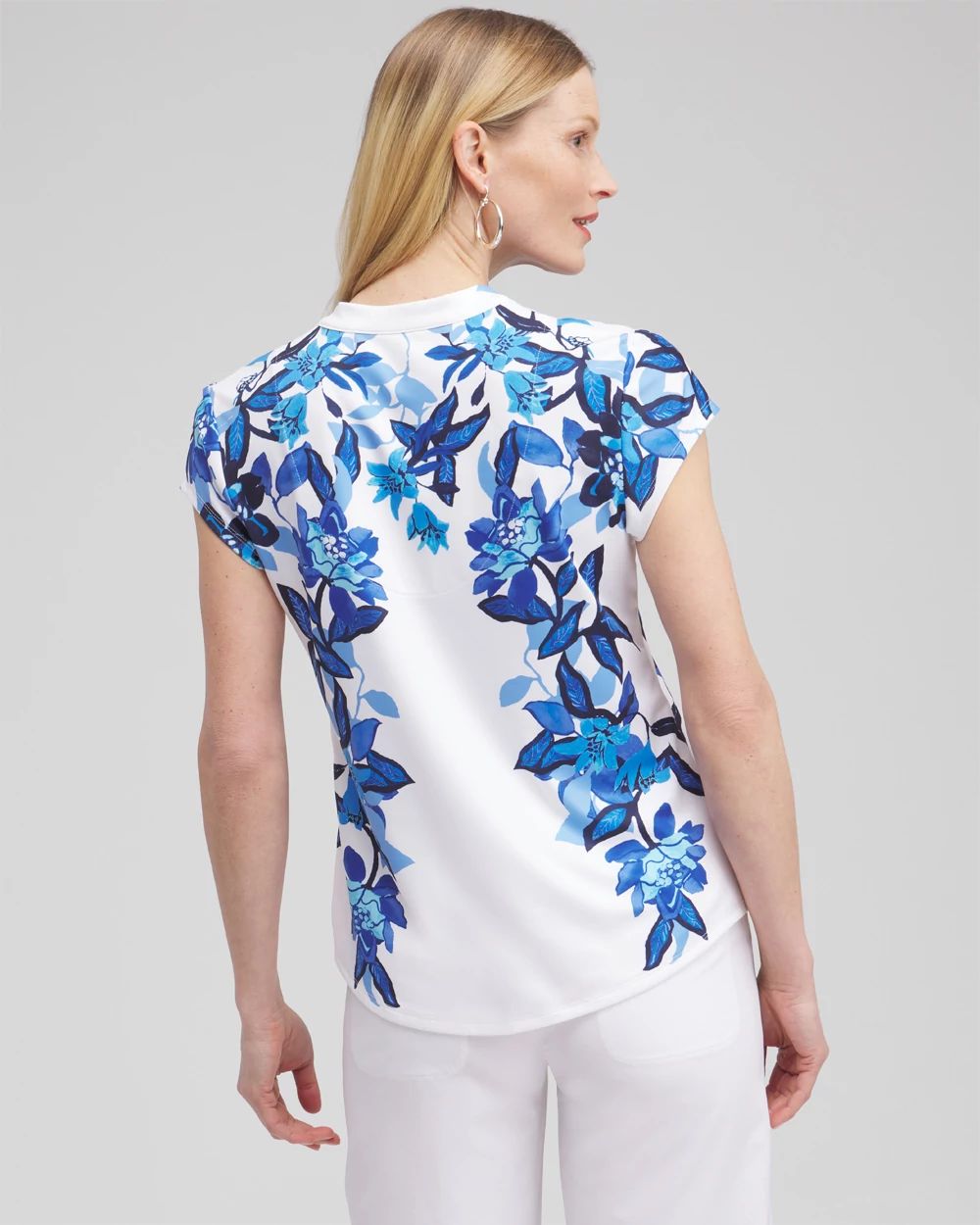 Zenergy® UPF Floral Cap Sleeve Polo